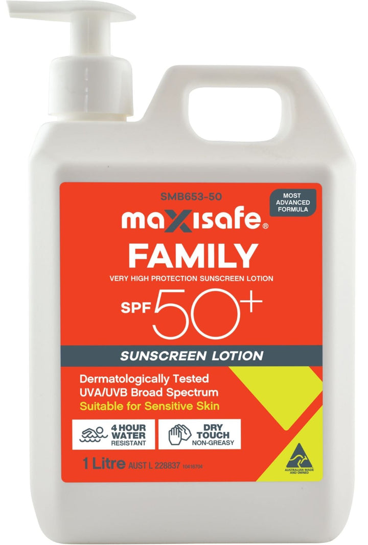 SPF 50+ Sunscreen Lotion, 1ltr pump