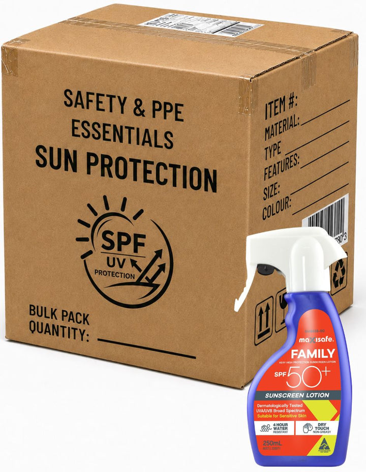 Carton of 21 SPF 50+ Sprayable Sun Lotion Bottle UV Protection 250ml