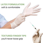 Handicare Latex Gloves Disposable Powder Free Box of 100
