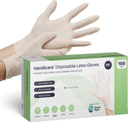Handicare Latex Gloves Disposable Powder Free Box of 100
