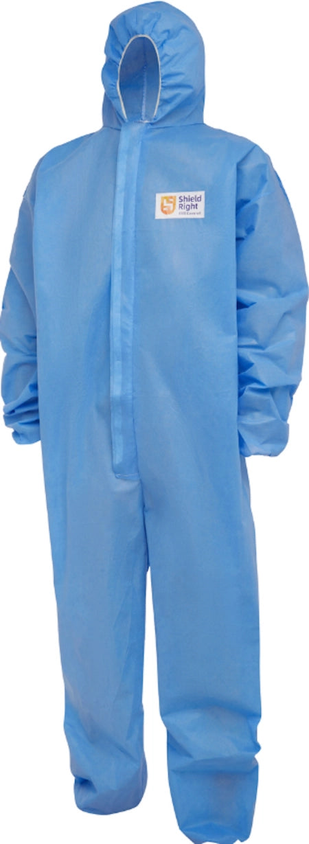 Shield Right Disposable Coveralls SMS Type 5-6 Blue