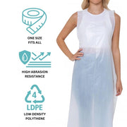 Carton of 500 Shield Right Disposable Blue Aprons (Packs Of 100)