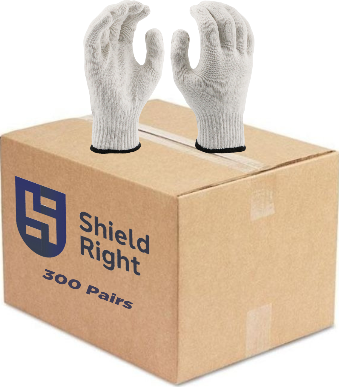 Carton of 300 Shield Right Polycotton Gloves - Men