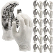 Bastion Polycotton Gloves with Black PVC Dots