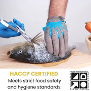 Shield Right Chain Mesh Cut-Resistant Glove - 316 Stainless Steel HACCP & EN 1082-1 Certified - 2
