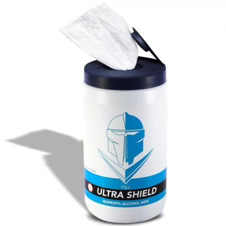 120/Canister Ultra Shield Isopropyl Alcohol Cleaning Wipes TGA Approved