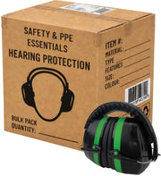Carton of 20 Packs  Maxisafe Green Folding Earmuff Class 5