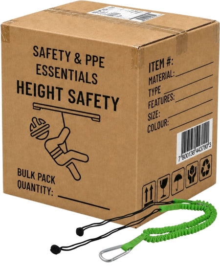 Carton of 10 Maxisafe Twin Tool Lanyard Load Rating 85-135cm 10kg