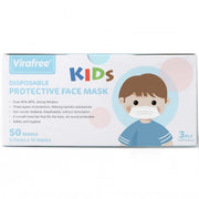 Virafree 3Ply Disposable White Protective Kids Face Mask TGA Approved 50 Pack