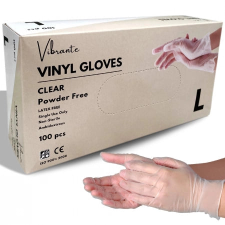 Vibrante - X-Large - Vinyl Powder free Gloves Clear 100pc