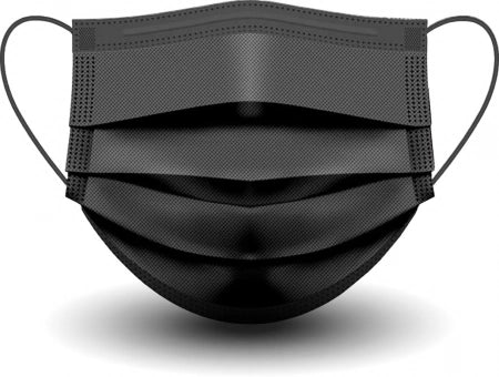 3 Ply Disposable Black Protective Kids Face Mask TGA Approved 50 Pack