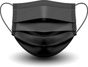 3 Ply Disposable Black Protective Kids Face Mask TGA Approved 50 Pack