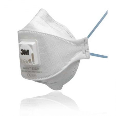 3M Aura 9322A+ P2 Respirator Face Mask Flat Fold Valved