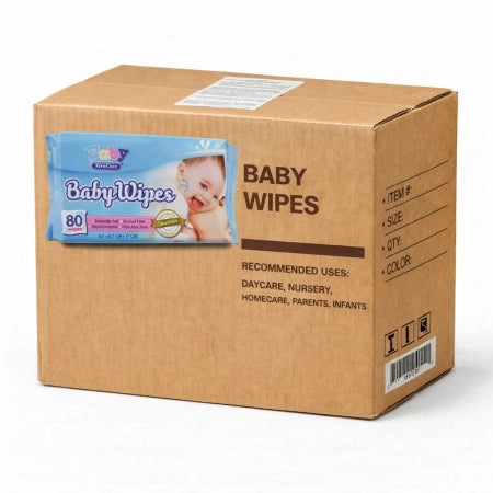 Carton of 12 XtraCare Baby Cleaning Wipes with Aloe Vera Alcohol-Free