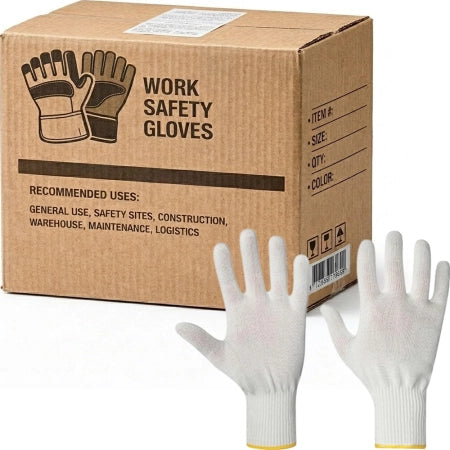 Carton of 144 YSF CRG Food Grade C5/E 13G Cut 5 White Cut Resistant Gloves