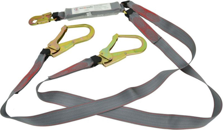 Maxisafe Double Lanyard w/ Snaphook & Scaffold Hook - 2