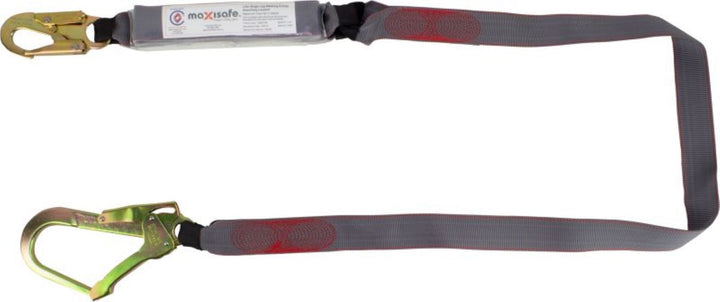 Maxisafe Single Webbing Lanyard With Snaphook & Scaffold Hook - 2