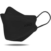 50pcs AMD Black Face Mask P2/T4 Earloop Certified Medical Respirator