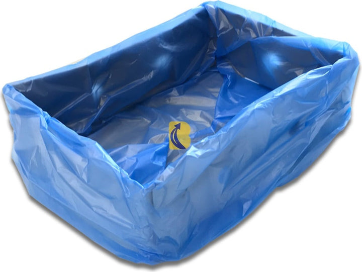 1000/Carton Blue Non-entrapment Carton Liners 14um micron (635mm Width x 635mm Length + 380mm Gusset)