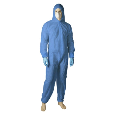 Carton of 50 Blue Polypropylene Coverall Lightweight