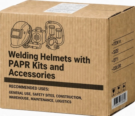 Carton of 5 Packs CleanAIR Omnira AerGO COMBI Flip-Up Welding Helmet and PAPR Kit
