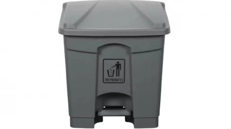 45L Cleanlink Rubbish Bin with Pedal Lid - Grey - 42L x 40W x 60H (cm)
