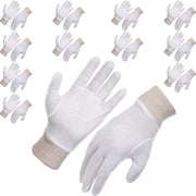 12 Pairs/24pcs Cotton Interlock Knit Wrist Gloves - Men