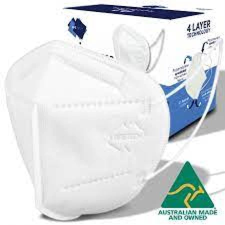 5 X 25/Box PPE Tech 4-Layer P2 Face Masks with Earloops Australian Made