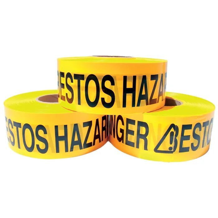 1 Roll Asbestos Warning Tape 75mm x 100