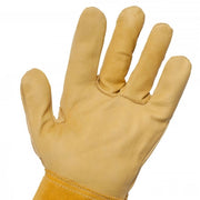 FIREBIRD Cow Grain Extended Leather Cuff Riggers Work Gloves (Medium)