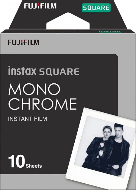 Pack of 10 Fujifilm instax SQUARE Monochrome Film - Compatible with Fujifilm Instax SQUARE Cameras