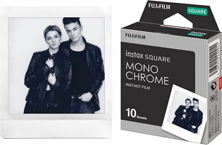 Pack of 10 Fujifilm instax SQUARE Monochrome Film - Compatible with Fujifilm Instax SQUARE Cameras
