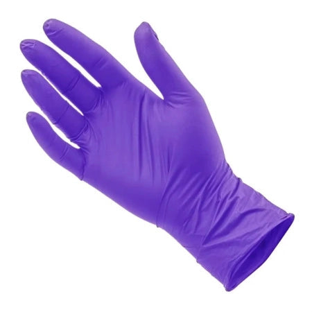 Carton of 1000 Progenics Purple Nitrile Gloves Micro Textured Powder Free