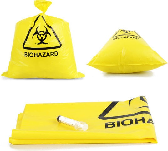 10 Pack 54-65L HDPE Medical Waste Bags 25micron (25 Pcs/Pack)