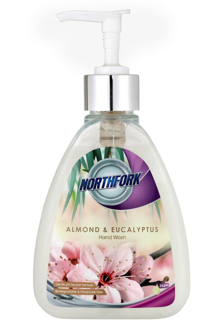 LIQUID HAND WASH NORTHFORK 250ML ALMOND & EUCALYPTU