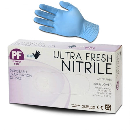 Carton of 1000 pcs Ultra Fresh Blue Nitrile Gloves 5.5g Powder Free