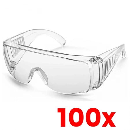 100 X Arc Vision Axe Overspec Safety Glasses Clear Lens Spectacles