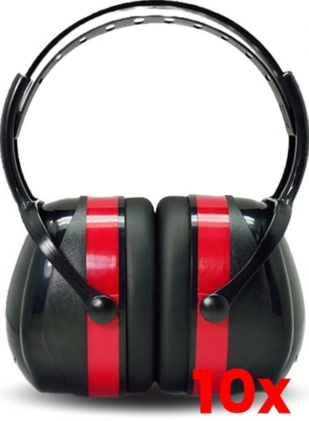 10 X UltraSafe High-Performance Hearing Protectors &ndash; Class 5, 35dB, Red