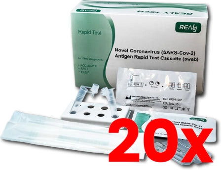 20 X 25/Pack Realy Tech Covid-19 Rapid Antigen Test Kit Nasal - Very High Sensitivity Exp. 12/2023