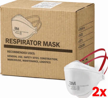 2 X Bulk Carton of 440pcs 3M Aura 1870+ N95 P2 Particulate Respirator Surgical Mask Fluid Resistance Flat Fold