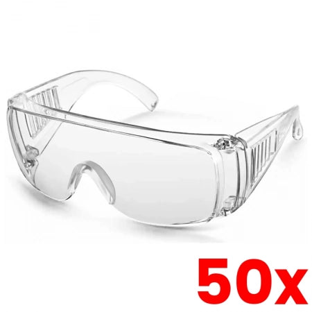 50 X Arc Vision Axe Overspec Safety Glasses Clear Lens Spectacles