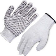 Premium Pair Knitted Polycotton Glove with PVC Dots Single Sided