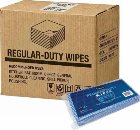 Carton of 10 Packs Blue Regular Duty Wipes 30x60cm