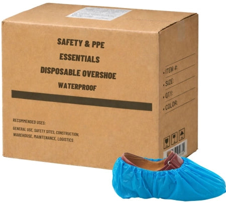 Carton of 1000 Ultra Health Shoe Cover PE Heavy Duty - Blue