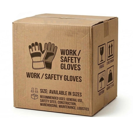 Carton of 120 Pairs Maxisafe Economy Yellow Latex Coated Glass Gripper Gloves